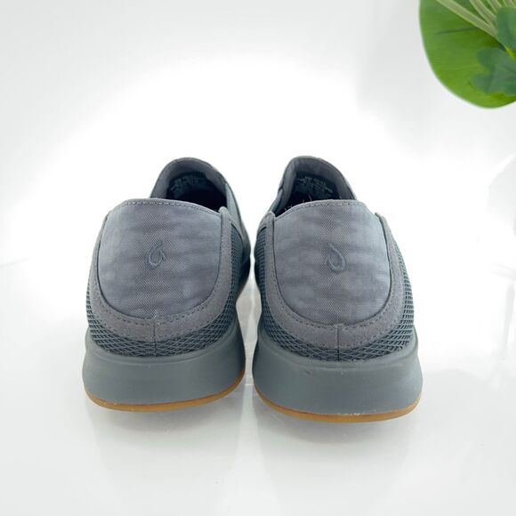 OluKai Women Ki'ihele Loafer Size 8 Gray Mesh SlipOn Flat Shoe Convertible Slide - Picture 4 of 14